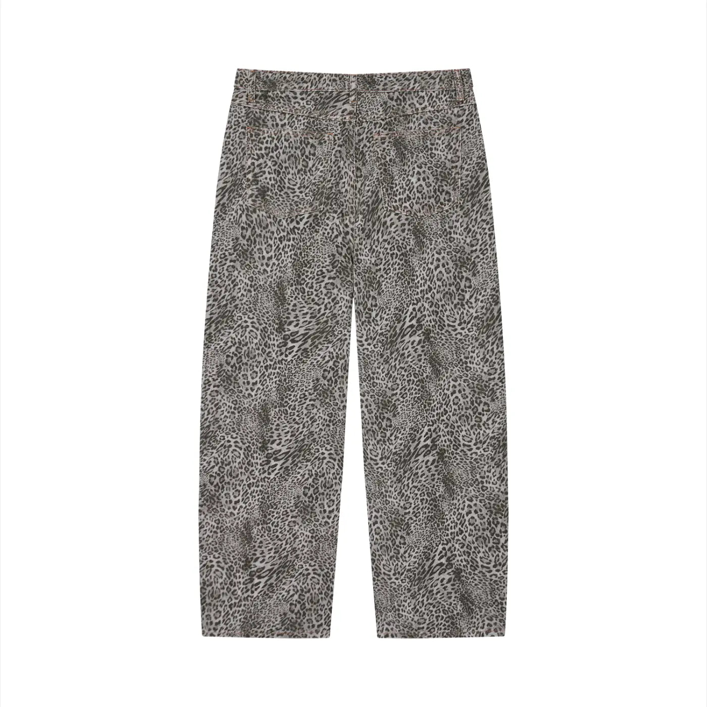 Palm Orbit Vintage Wash Leopard Wide Leg Jeans ODMPOD