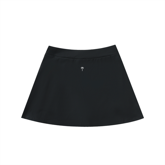 Classic Palm High Waist Pocketed A Line Skirt