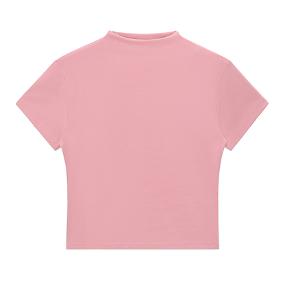 Classic Palm Slim Fit Mock Neck Tee