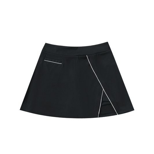 Classic Palm High Waist Pocketed A Line Skirt - Palm Society